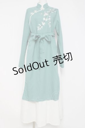 画像: Favorite / チャイナワンピース  グリーン Y-26-04-09-124-LO-OP-AS-ZY