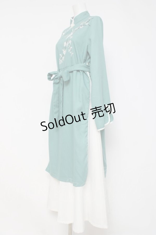 画像2: Favorite / チャイナワンピース  グリーン Y-26-04-09-124-LO-OP-AS-ZY (2)