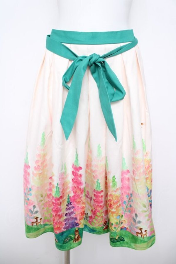 画像1: Favorite / 赤ずきんちゃんと森のどうぶつスカート M オフ Y-26-04-09-127-LO-SK-SZ-ZY (1)