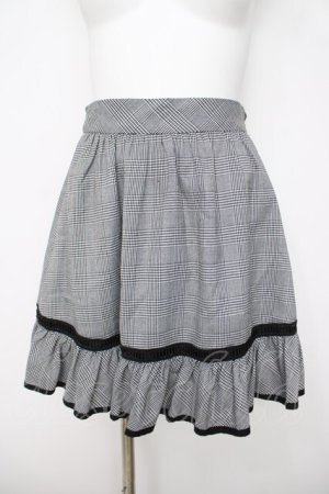 画像: evelyn / チェックスカート  グレー Y-26-04-09-128-LO-SK-SZ-ZY