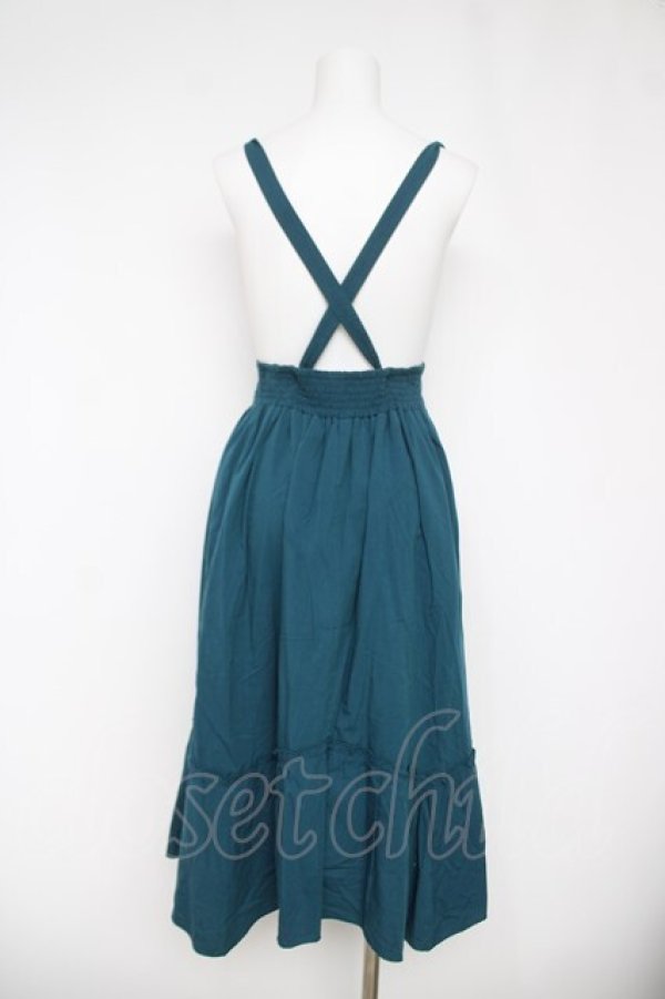 画像2: axes femme / サス付き裾切替ミディスカート  グリーン Y-26-04-09-129-AX-SK-SZ-ZY (2)