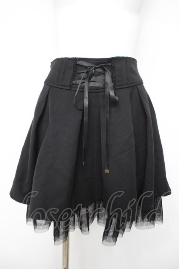 画像1: axes femme / 裾チュールスカパン  黒 Y-26-04-09-132-AX-PA-AS-ZY (1)