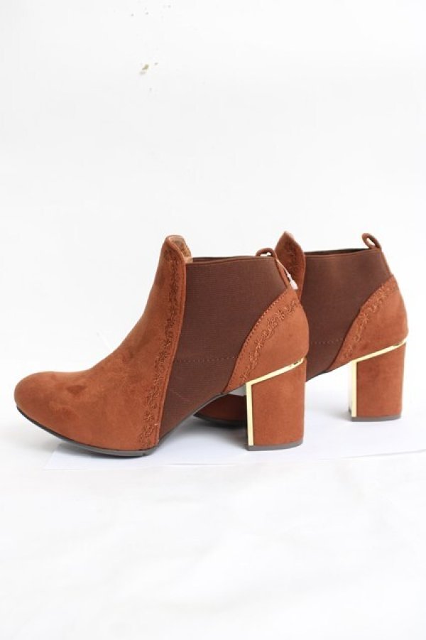 画像2: axes femme / スエードサイドゴアブーツ L キャメル Y-26-04-09-014-AX-SH-SZ-ZY (2)