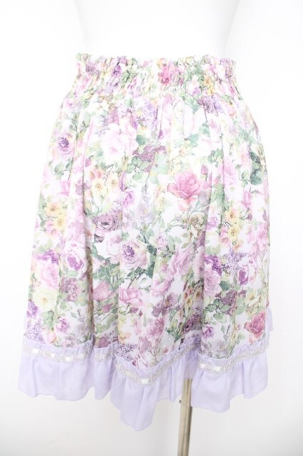 画像2: axes femme / 花柄スカート  ラベンダー Y-26-04-09-135-AX-SK-AS-ZY (2)