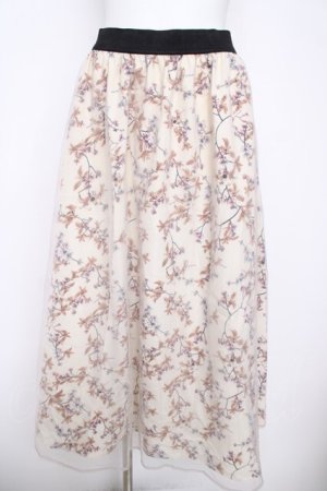 画像: axes femme / チュール重ね花柄スカート  生成り Y-26-04-09-142-AX-SK-SZ-ZY