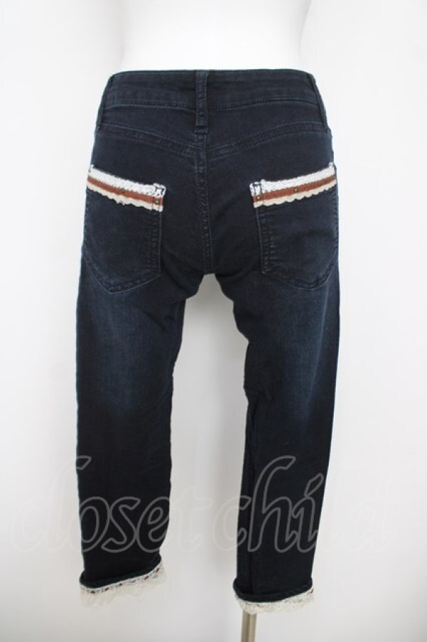 画像2: axes femme / レース配色ストレッチデニム  インディゴ Y-26-04-09-144-AX-PA-SZ-ZY (2)