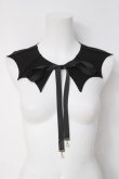 画像1: axes femme / コウモリ羽風ティペット  黒 Y-26-04-09-003-AX-ZA-SZ-ZY (1)