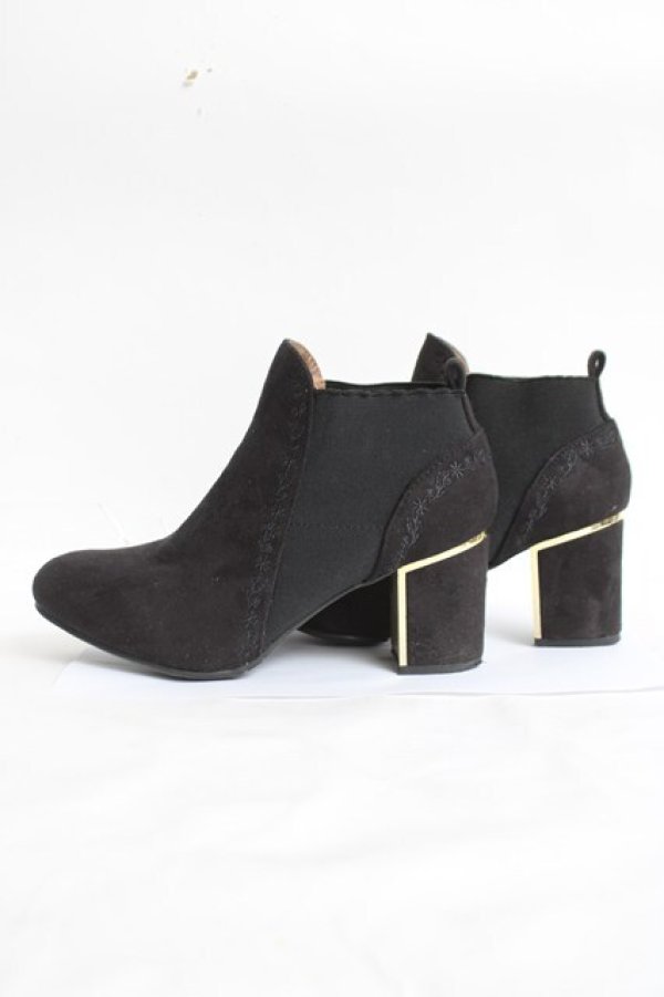 画像2: axes femme / スエードサイドゴアブーツ L 黒 Y-26-04-09-016-AX-SH-SZ-ZY (2)