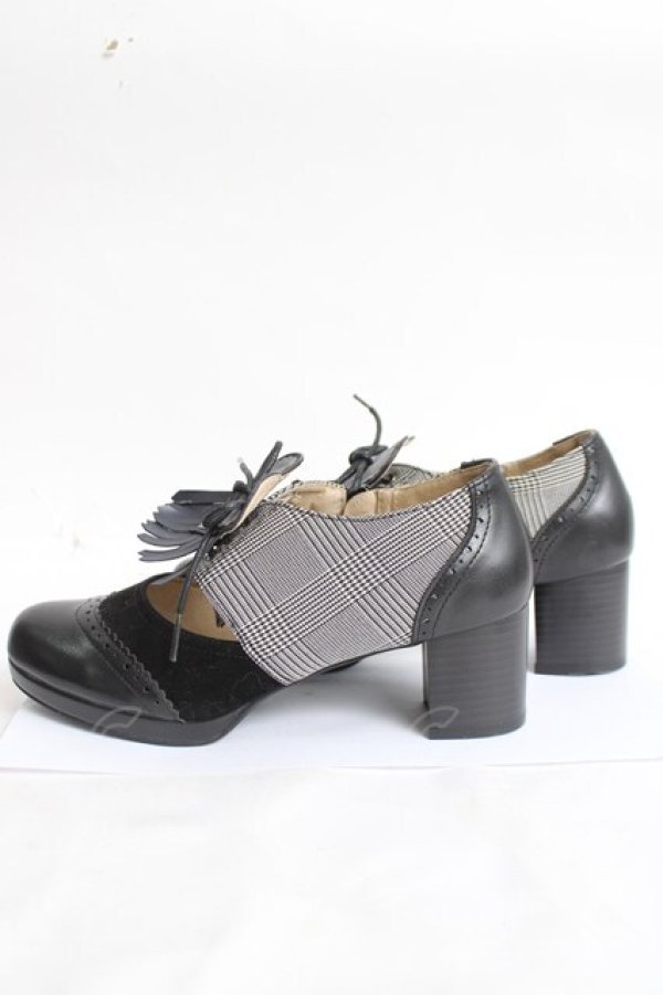 画像2: axes femme POETIQUE / ハートオックスフォード M 黒 Y-26-04-09-017-AX-SH-SZ-ZY (2)