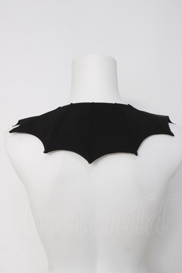 画像2: axes femme / コウモリ羽風ティペット  黒 Y-26-04-09-003-AX-ZA-SZ-ZY (2)