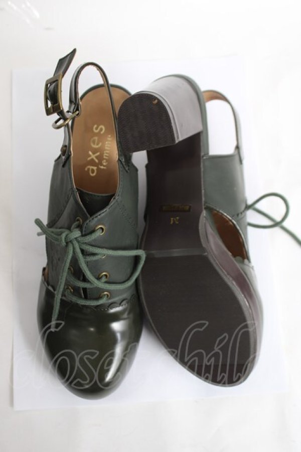 画像5: axes femme / レトロ風サンダル M グリーン Y-26-04-09-018-AX-SH-SZ-ZY (5)