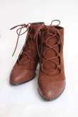 画像1: axes femme / レースアップスエーッドブーツ L 茶 Y-26-04-09-019-AX-SH-SZ-ZY (1)