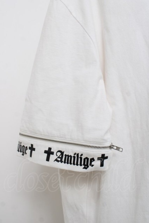 画像4: Amilige / ジップデザインT  白 Y-26-04-09-027-PU-TO-SZ-ZY (4)