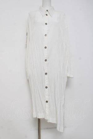 画像: ALGONQUINS / ロングシャツ  白 Y-26-04-09-028-AL-BL-AS-ZY