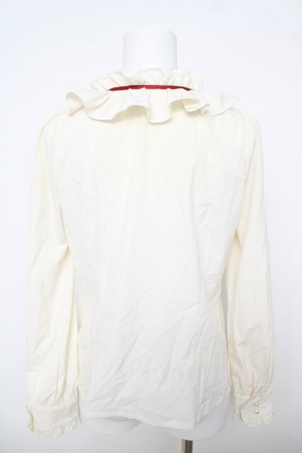 画像2: Ank Rouge / 襟フリルブラウス  生成り Y-26-04-11-039-CA-BL-SZ-ZY (2)