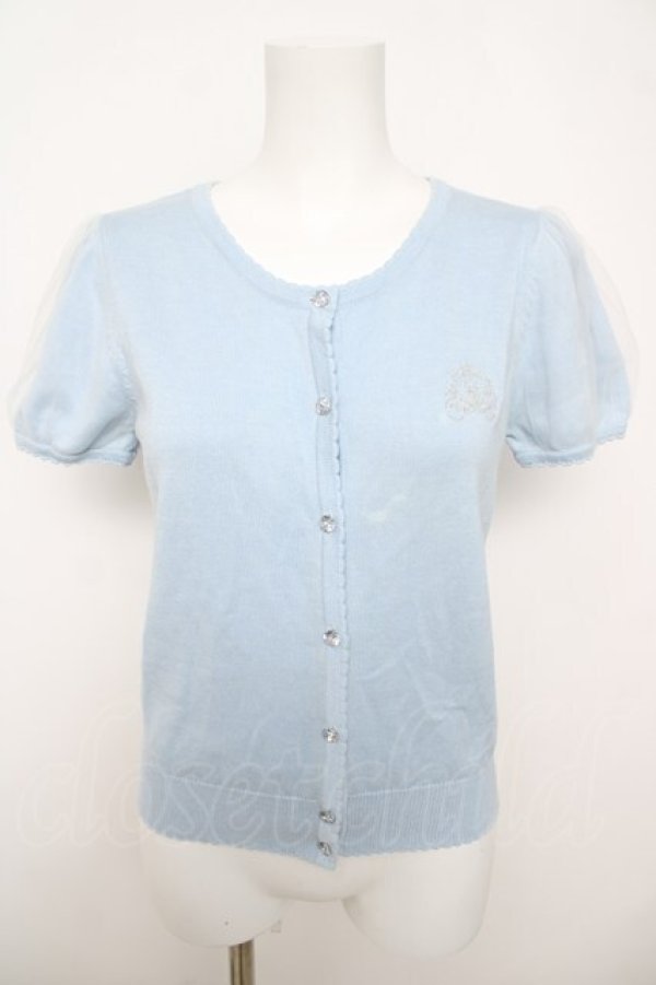 画像1: Secret Honey / ワンポイントカーディガン(シンデレラver)  サックス Y-26-04-11-042-CA-TO-SZ-ZY (1)