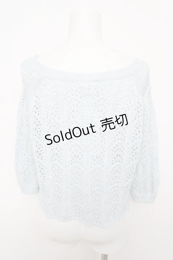 画像2: Secret Honey / 不思議の国のアリスニット  サックス Y-26-04-11-043-CA-TO-SZ-ZY (2)