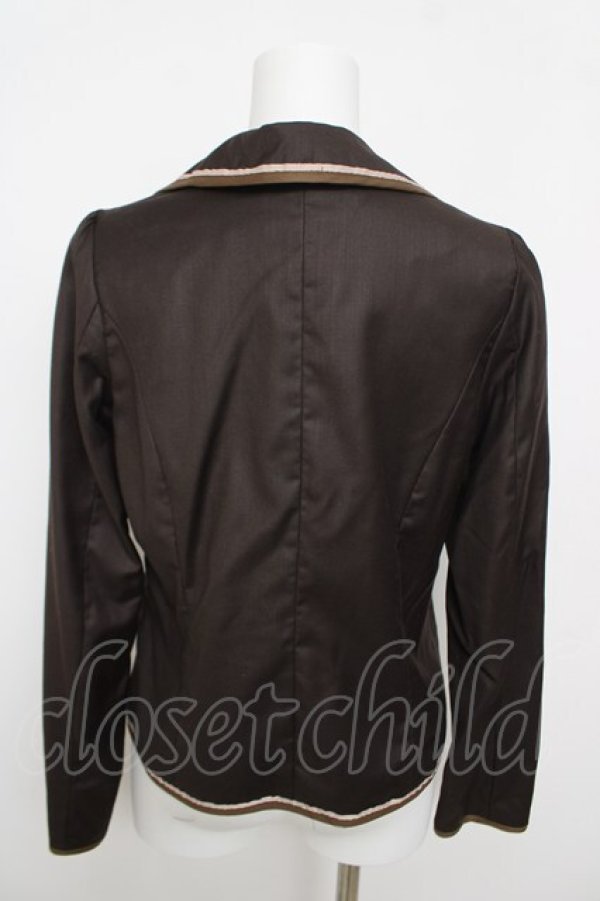 画像2: Fi.n.t / ラインデザインジャケット  茶 Y-26-04-11-044-CA-JA-SZ-ZY (2)