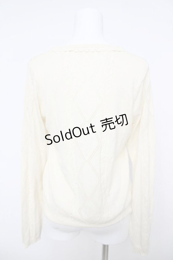 画像2: axes femme / トランプモチーフカーディガン  生成り Y-26-04-11-046-AX-TO-SZ-ZY (2)