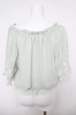 画像2: axes femme / 袖刺繍シフォンプルオーバー  ミント Y-26-04-11-047-AX-TO-SZ-ZY (2)