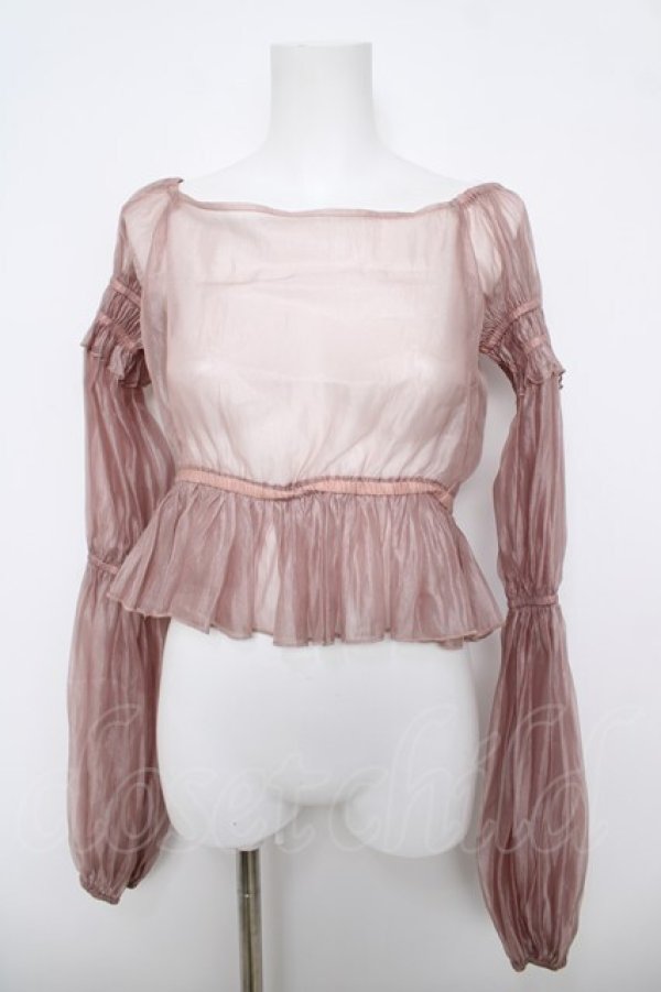 画像1: BALLADEER / オフショルシアートップス M シャンパンピンク Y-26-04-11-050-LO-TO-SZ-ZY (1)