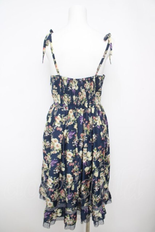 画像2: axes femme / フルーツ柄キャミワンピース  紺 Y-26-04-11-052-AX-OP-SZ-ZY (2)