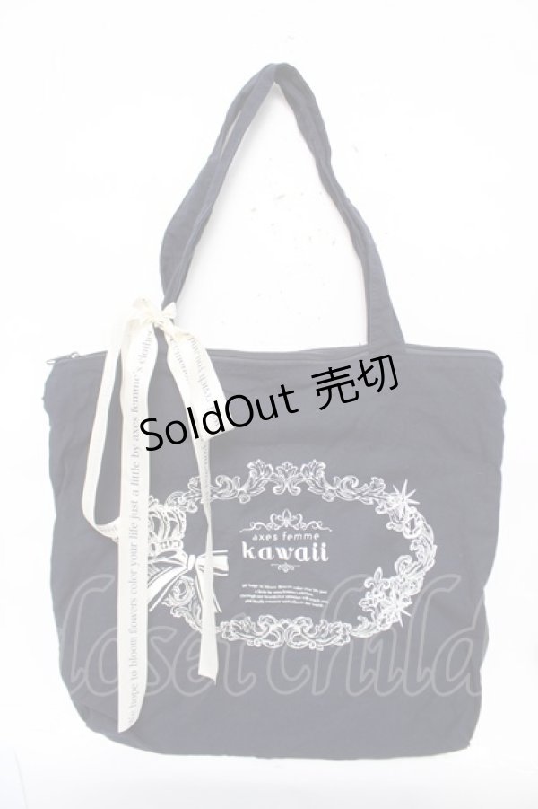 画像1: axes femme kawaii / トートバック  紺 Y-26-04-11-007-AX-BG-SZ-ZY (1)