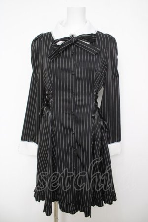 画像: axes femme POETIQUE / サイドレースアップワンピ  黒 Y-26-04-11-058-AX-OP-SZ-ZY