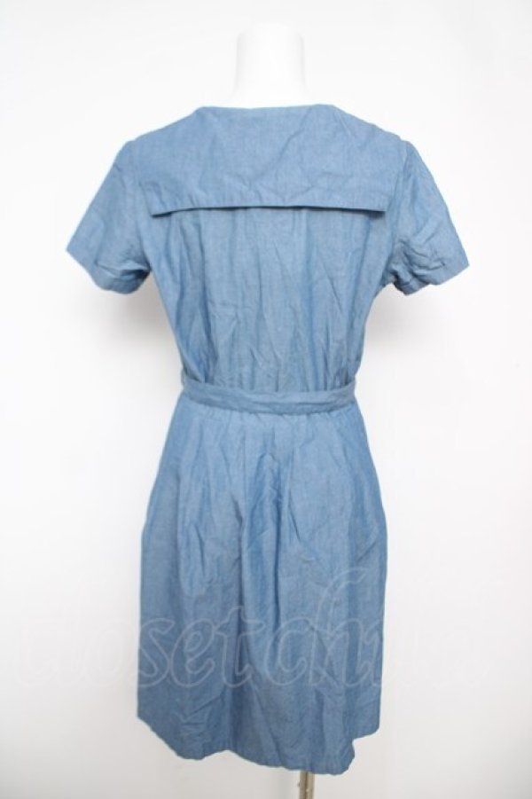 画像2: Fi.n.t / ベルト付きワンピース  サックス Y-26-04-11-061-CA-OP-SZ-ZY (2)