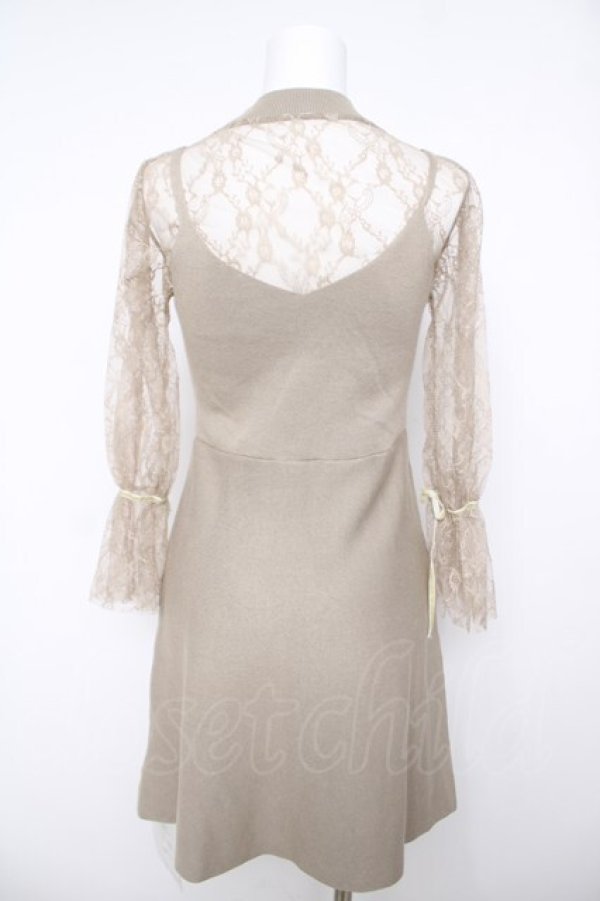 画像2: Bubbles / 重ね着風ワンピース  ベージュ Y-26-04-11-062-CA-OP-SZ-ZY (2)