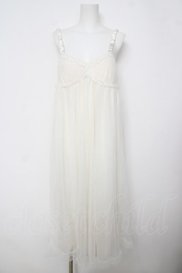 画像1: Ank Rouge / チュール重ねルームウェアワンピース  生成り Y-26-04-11-065-CA-OP-SZ-ZY (1)