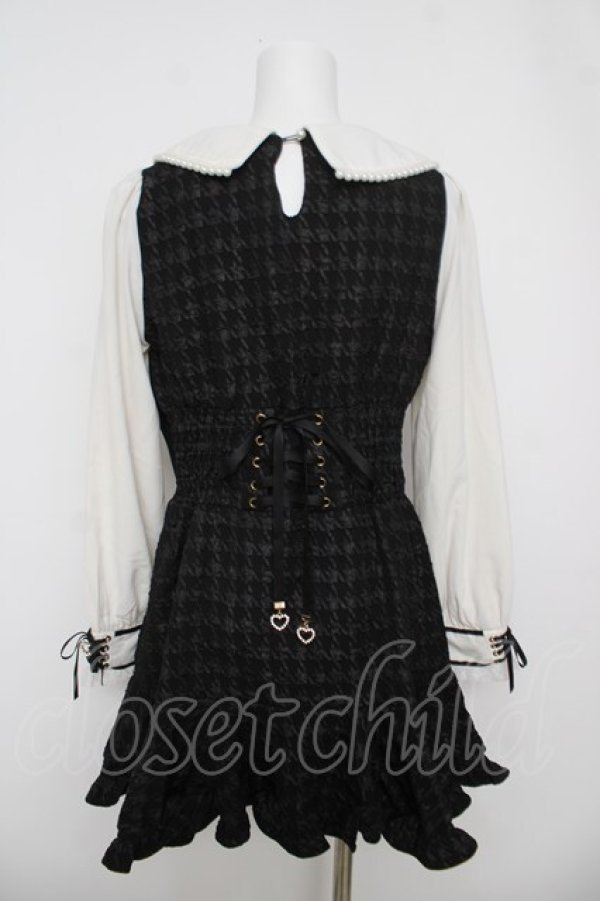 画像2: LIZ LISA / 千鳥ジャガードワンピース  黒 Y-26-04-11-066-LO-OP-SZ-ZY (2)