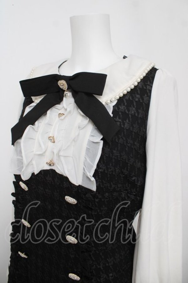 画像3: LIZ LISA / 千鳥ジャガードワンピース  黒 Y-26-04-11-066-LO-OP-SZ-ZY (3)