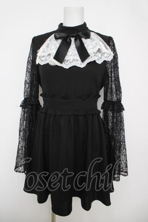 画像1: Jamie エーエヌケー / レースデザインワンピース  黒 Y-26-04-11-069-LO-OP-SZ-ZY (1)