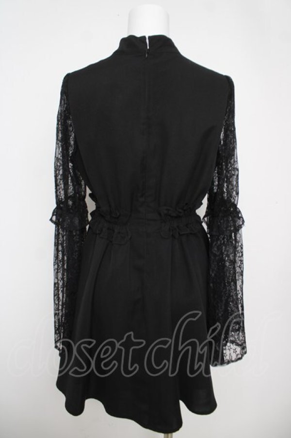 画像2: Jamie エーエヌケー / レースデザインワンピース  黒 Y-26-04-11-069-LO-OP-SZ-ZY (2)