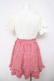 画像2: Ank Rouge / チェック切替ワンピース  白×赤 Y-26-04-11-070-CA-OP-SZ-ZY (2)