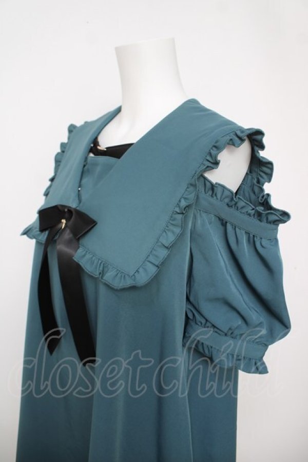 画像3: Amavel / Noir CroixオープンショルダーAラインワンピース F グリーン Y-26-04-11-072-CA-OP-SZ-ZY (3)