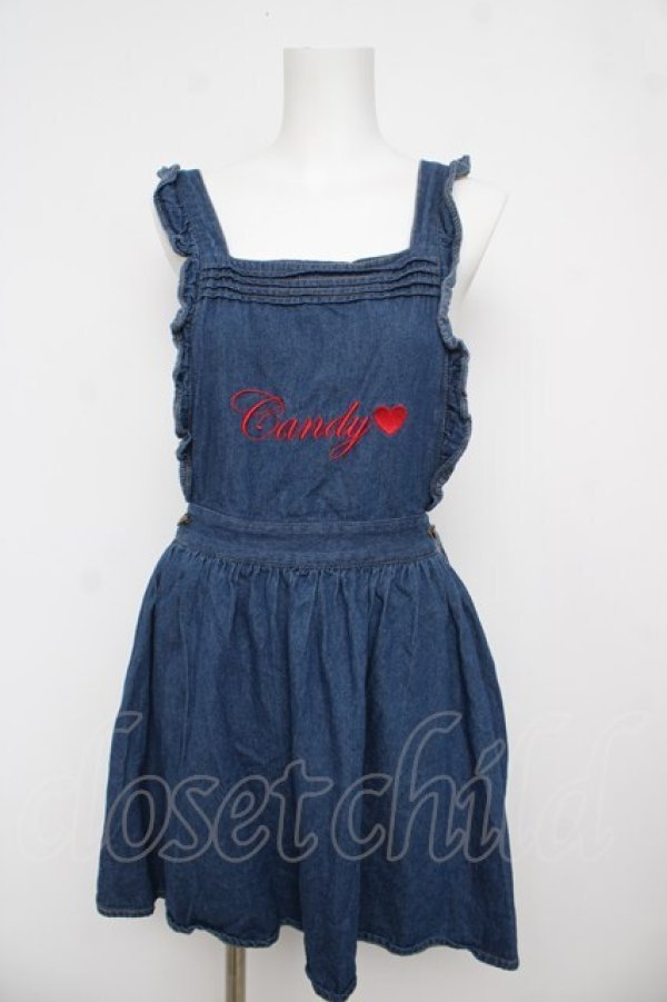 画像1: Ank Rouge / デニムエプロンスカート  インディゴ Y-26-04-11-077-CA-SK-SZ-ZY (1)