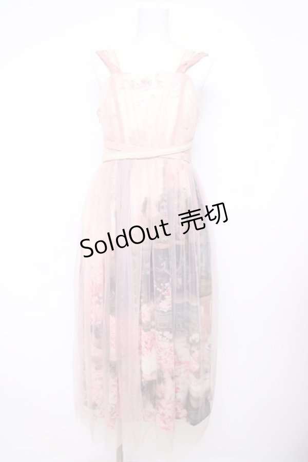 画像1: BALLADEER / 油彩画 ワンピース S ピンク Y-26-04-11-079-LO-OP-SZ-ZY (1)