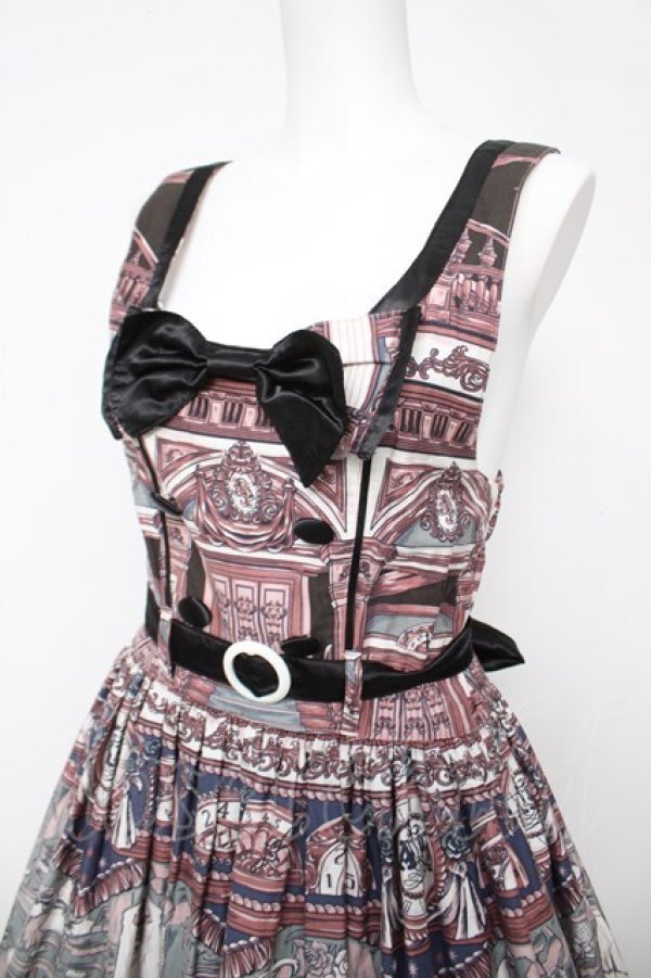 画像3: ALICE and the PIRATES / マダムブランシェの不思議な百貨店柄ジャンパースカートセット  ネイビー Y-26-04-11-083-PA-OP-SZ-ZY (3)