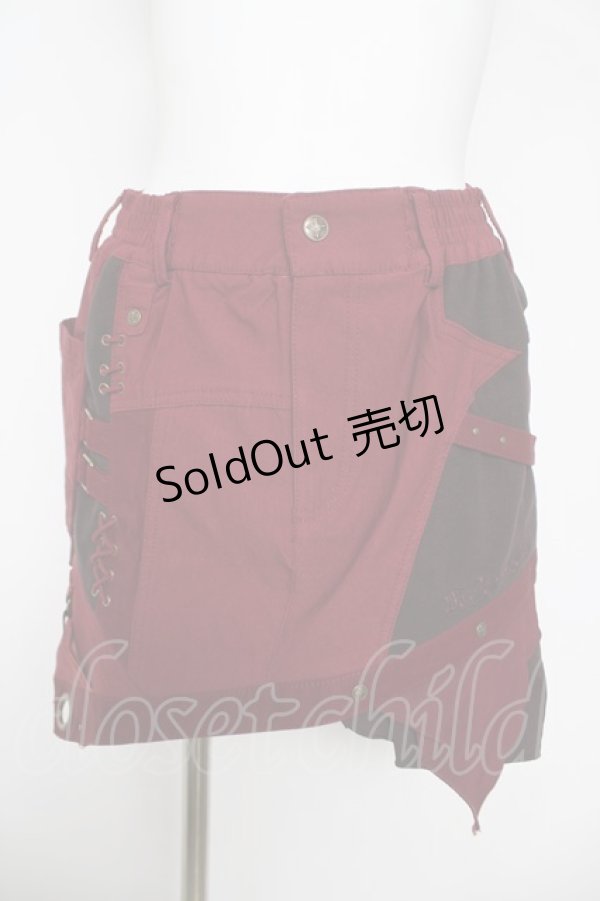 画像1: Ozz Croce / 編み上げデザインスカート  ワイン Y-26-04-11-090-OO-SK-AS-ZY (1)