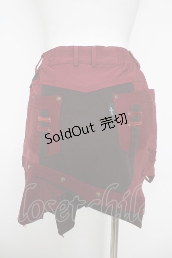 画像2: Ozz Croce / 編み上げデザインスカート  ワイン Y-26-04-11-090-OO-SK-AS-ZY (2)