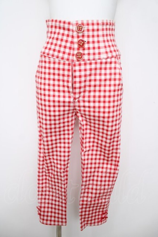 画像1: LIZ LISA / チェックパンツ  赤 Y-26-04-11-092-LO-PA-SZ-ZY (1)