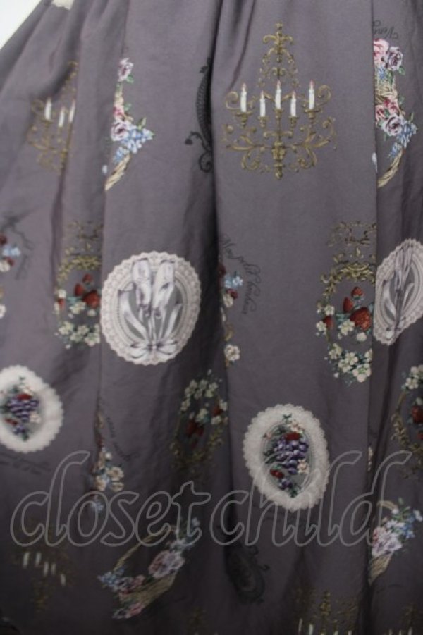 画像3: axes femme / アンティークフルーツ柄スカート  グレージュ Y-26-04-11-099-AX-SK-SZ-ZY (3)