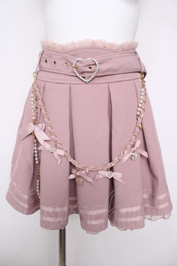 画像1: LIZ LISA / デコラチェーンベルトスカート  ピンク Y-26-04-11-102-LO-SK-SZ-ZY (1)