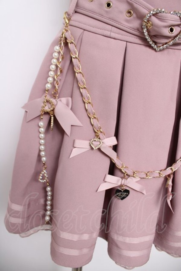 画像3: LIZ LISA / デコラチェーンベルトスカート  ピンク Y-26-04-11-102-LO-SK-SZ-ZY (3)