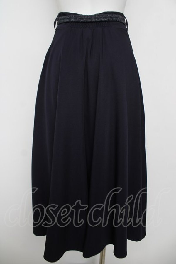 画像2: an another angelus / ローズ金具ベルト付きフレアースカート F ネイビー Y-26-04-11-110-CA-SK-SZ-ZY (2)