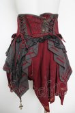 画像2: Ozz oneste / 刺繍コルセットスカート  ワインｘ黒 Y-26-04-11-115-OO-SK-AS-ZY (2)