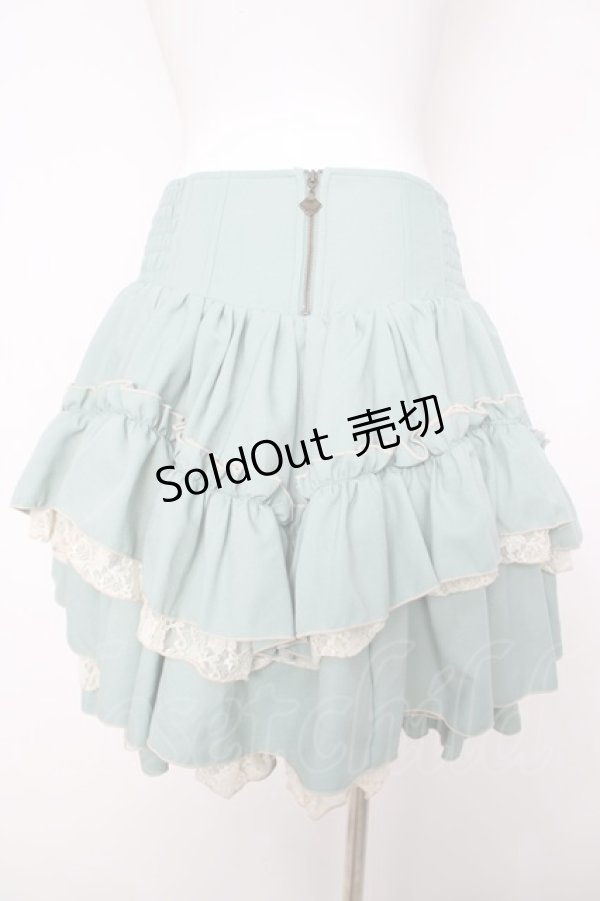 画像2: Ozz oneste / 枝垂れ桜刺繍ボリュームスカート  グリーン Y-26-04-11-117-OO-SK-SZ-ZY (2)