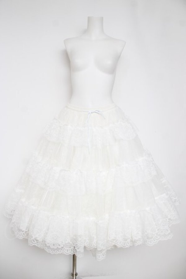 画像1: OZZ ANGELO / ロングレースパニエ  白 Y-26-04-11-119-OO-SK-SZ-ZY (1)